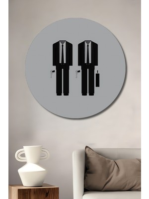 Teona Ahşap Pulp Fiction Dekoratif Ahşap Mdf Ev/işyeri Duvar Tablo Yuvarlak Ev/işyeri Duvar Tablo