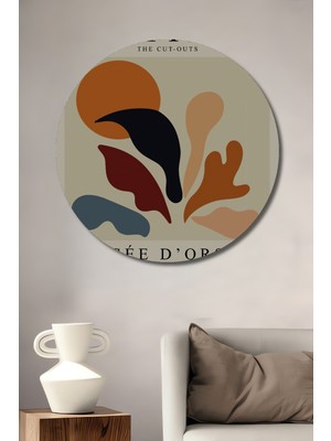 Teona Ahşap Matisse Soyut Sanat Ahşap Mdf Dekoratif Ev/işyeri Duvar Tablo Yuvarlak Ev/işyeri Duvar Tablo