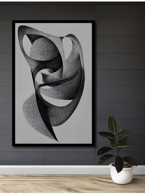 Teona Ahşap Çerçeve Görünümlü Soyut Sanat Gösteri Ahşap Mdf Dekoratif Ev Duvar Tablo Dikdörtgen Ev Duvar Tablo