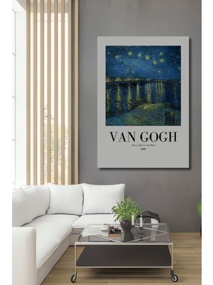 Teona Ahşap Van Gogh Yıldızlı Gece Dekoratif Ahşap Mdf Ev/işyeri Duvar Tablo Dikdörtgen Ev/işyeri Duvar Tablo