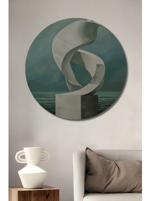 Teona Ahşap Soyut Sanat Heykel Ahşap Mdf Dekoratif Ev/işyeri Duvar Tablo Yuvarlak Ev/işyeri Duvar Tablo