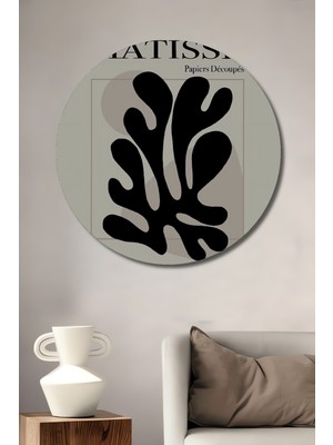 Teona Ahşap Matisse Ilhamlı Soyut Ahşap Mdf Dekoratif Ev/işyeri Duvar Tablo Yuvarlak Ev/işyeri Duvar Tablo