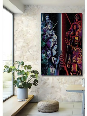 Teona Ahşap Star Wars Dekoratif Ahşap Mdf Ev/işyeri Duvar Tablo Dikdörtgen Ev/işyeri Duvar Tablo