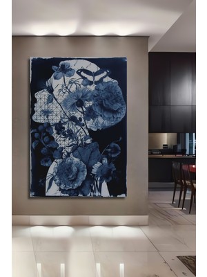 Teona Ahşap Çiçekli Silüet Dekoratif Ahşap Mdf Ev/işyeri Duvar Tablo Dikdörtgen Ev/işyeri Duvar Tablo