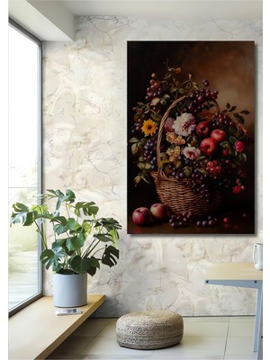 Teona Ahşap Meyve Sepeti Ahşap Mdf Dekoratif Ev/işyeri Duvar Tablo Dikdörtgen Ev/işyeri Duvar Tablo