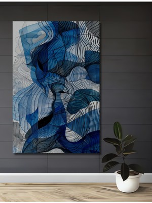 Teona Ahşap Dalgalı Hatlar Soyut Sanat Ahşap Mdf Dekoratif Tablo Dikdörtgen Tablo