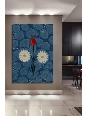 Teona Ahşap Lale ve Papatyalar Ahşap Mdf Dekoratif Ev/işyeri Duvar Tablo Dikdörtgen Ev/işyeri Duvar Tablo