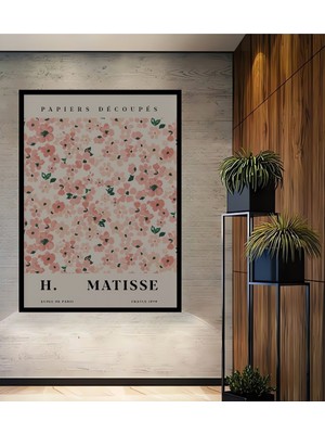 Teona Ahşap Dekoratif Ahşap Dikdörtgen Tablo H Matisse Papiers Decoupes Çerçeve Görünümlü