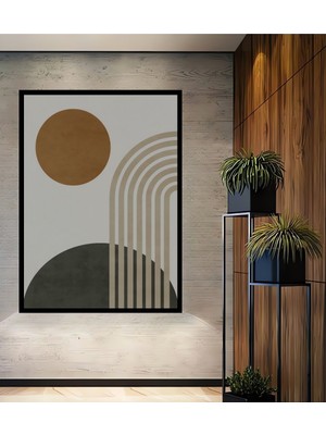 Teona Ahşap Dekoratif Ahşap Dikdörtgen Tablo Modern Geometri Çerçeve Görünümlü