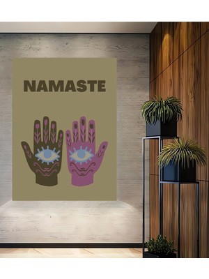 Teona Ahşap Namaste Ruhsal Ahşap Mdf Dekoratif Ev/işyeri Duvar Tablo Dikdörtgen Ev/işyeri Duvar Tablo
