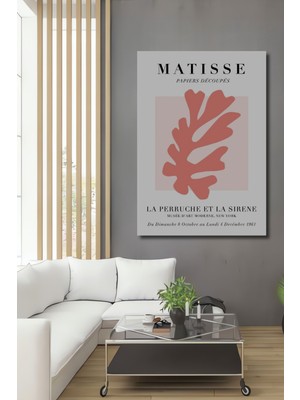 Teona Ahşap Dekoratif Ahşap Dikdörtgen Tablo Matisse Yaprak Sanatı