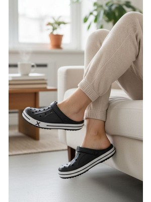 Moda Fırsat Unisex Deniz Sabo Terlik Konforlu Hemşire Hastane Kullanımı İçin Siyah