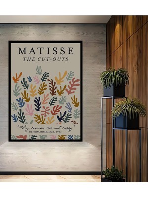 Teona Ahşap Dekoratif Ahşap Dikdörtgen Tablo Matisse Kesikler Çerçeve Görünümlü