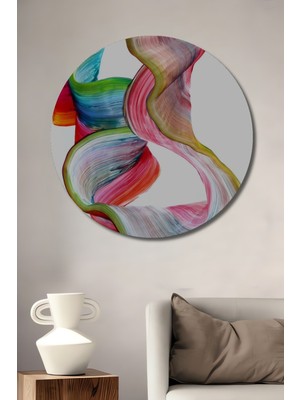 Teona Ahşap Dekoratif Ahşap Yuvarlak Tablo Renkli Unicorn Şekiller