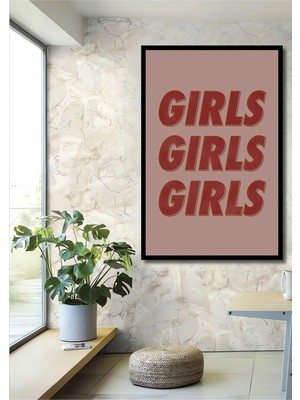 Teona Ahşap Dekoratif Ahşap Dikdörtgen Tablo Girls Girls Girls Çerçeve Görünümlü