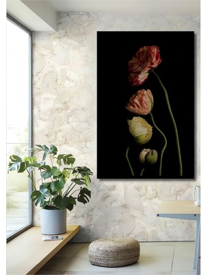 Teona Ahşap Dekoratif Ahşap Dikdörtgen Tablo Çiçeklerin Dönüşümü Çerçeve Görünümlü