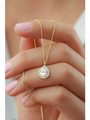 Famira 925 Ayar Gümüş Pırlanta Model Kolye