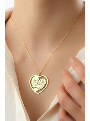 Famira 925 Ayar Gümüş Kişiye Özel Resimli Kolye