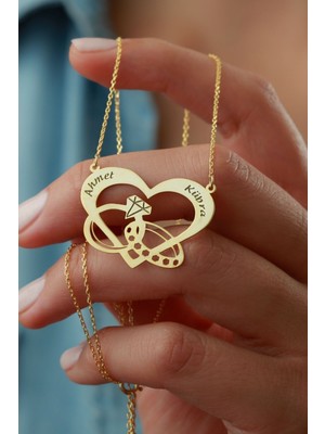 Famira 925 Ayar Gümüş Isimli Evlilik Kolyesi