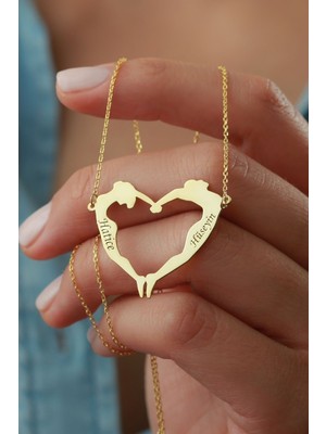 Famira 925 Ayar Gümüş Isimli Tek Vücut Kalp Kolye