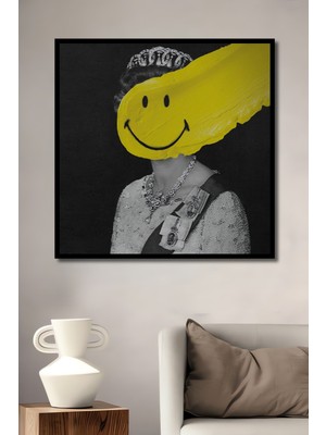 Teona Ahşap Dekoratif Ahşap Dikdörtgen Tablo Kraliçe Maskesi Çerçeve Görünümlü