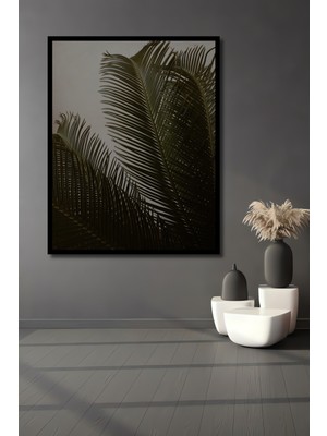 Teona Ahşap Dekoratif Ahşap Dikdörtgen Tablo Yaprak Deseni Çerçeve Görünümlü