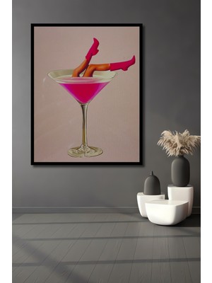 Teona Ahşap Dekoratif Ahşap Dikdörtgen Tablo Martini Parti Çerçeve Görünümlü