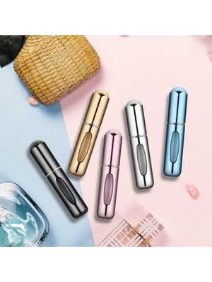 Storemax Doldurulabilir Parfüm Şişesi, Parfüm Şişesinden Doldurulabilir Mini Seyahat Boy Sprey Şişe, Cep Boy Taşınabilir Parfüm Şişesi 2 Adet (Asorti)