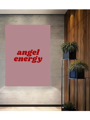 Teona Ahşap Dekoratif Ahşap Dikdörtgen Tablo Melek Enerjisi