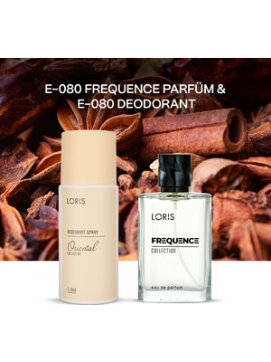 Loris E-080 Frequence Erkek Parfüm 50 ml & E-080 Erkek Deodorant 150 ml