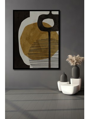 Teona Ahşap Dekoratif Ahşap Dikdörtgen Tablo Soyut Sanat Harmoni Çerçeve Görünümlü