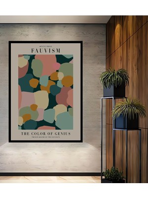 Teona Ahşap Dekoratif Ahşap Dikdörtgen Tablo Renklerin Dansı Çerçeve Görünümlü