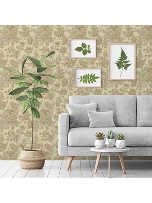 Adawall Adawall 5806  | Çiçek Açan Güller ve Çiçek Desenli Duvar Kağıdı (5806-1 : Bej)