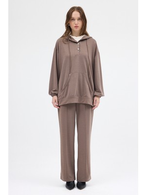 Rays Vizon Cepli Kapüşonlu Tunik Pantolon Takımı 8105A