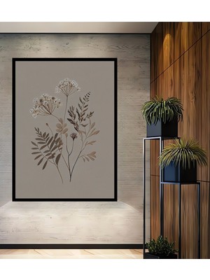 Teona Ahşap Dekoratif Ahşap Dikdörtgen Tablo Doğanın Zarafeti Çerçeve Görünümlü