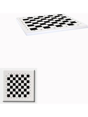 Dockers Werzalit, Allzalit Veya Wermodin Masa Tablası 80X80 - Santranç Desen Beyaz