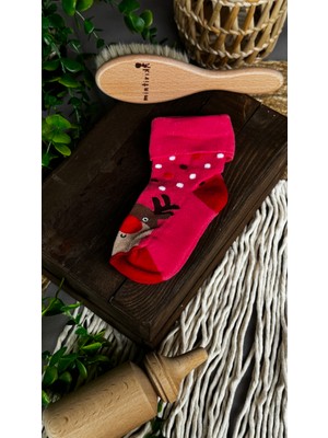 Mintirik Havlu Geyikli Çocuk Çorabı