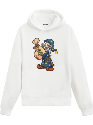 Colermi Büyücü Para Kesesi Baskılı Hoodie