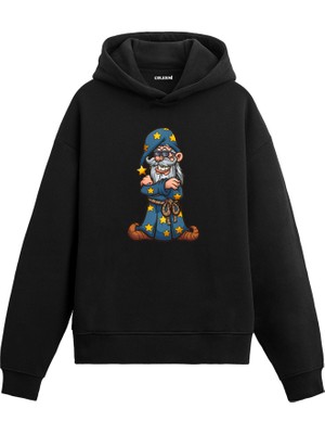 Colermi Büyücü ve Yıldız Baskılı Hoodie