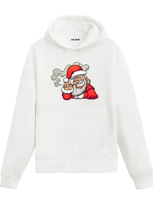 Colermi Asi Noel Baba Baskılı Hoodie