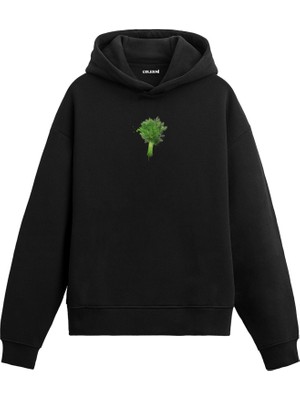 Colermi Maydanoz Figürlü Minimal Hoodie