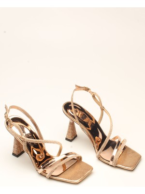 İdil Idil   Rose Ayna Taşlı Kadın Topuklu