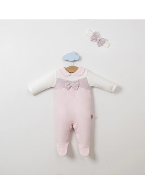 Lamato Baby Sim Kalpli Bandanalı Fiyonklu Bebe Kız Tulum