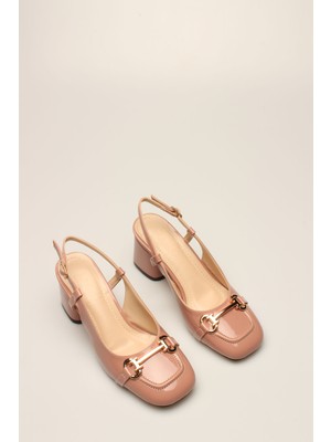 İdil Idil   Somon Rugan Tokalı  Kadın Topuklu