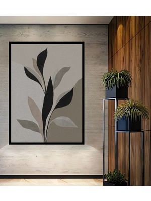 Teona Ahşap Dekoratif Ahşap Dikdörtgen Tablo Zarif Dallar Çerçeve Görünümlü