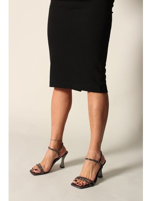 İdil Idil   Platin Taşlı Kadın Topuklu