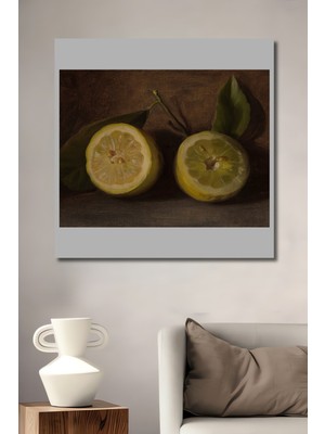 Teona Ahşap Dekoratif Ahşap Dikdörtgen Tablo Kesilmiş Limonlar