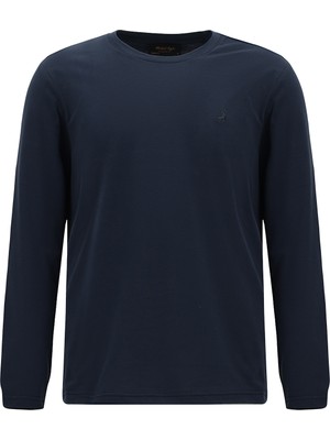 Abdullah Kiğılı Bisiklet Yaka Regular Fit Nakışlı Pamuk Sweatshirt