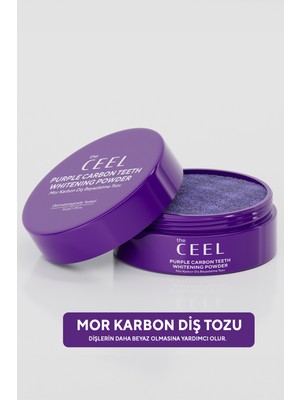 Ceel Beyazlatıcı Diş Tozu 50 gr Aktif Kömür Aromalı Mine Koruyucu Yüzey Lekesi Temizleyici