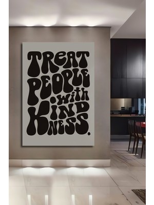 Teona Ahşap Dekoratif Ahşap Dikdörtgen Tablo Iyilikle Davran